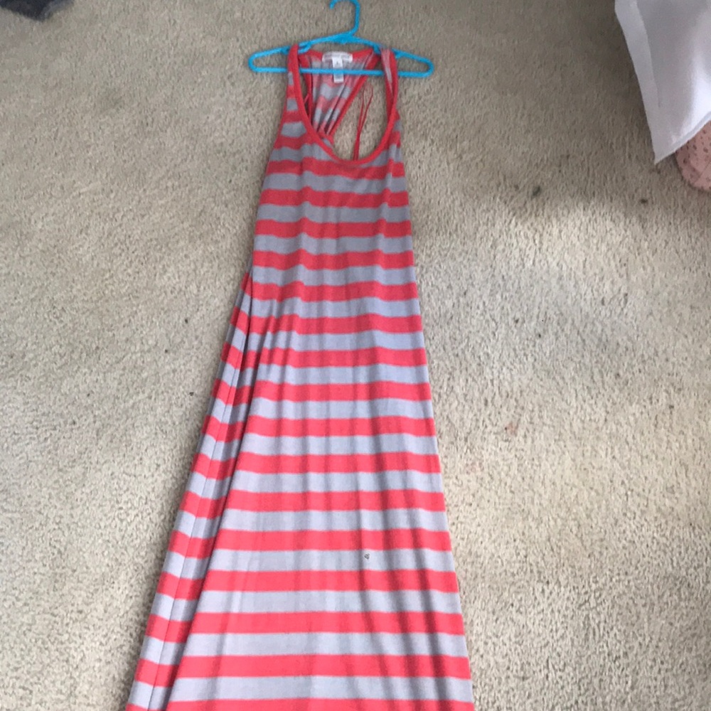 Orange and grey sundress